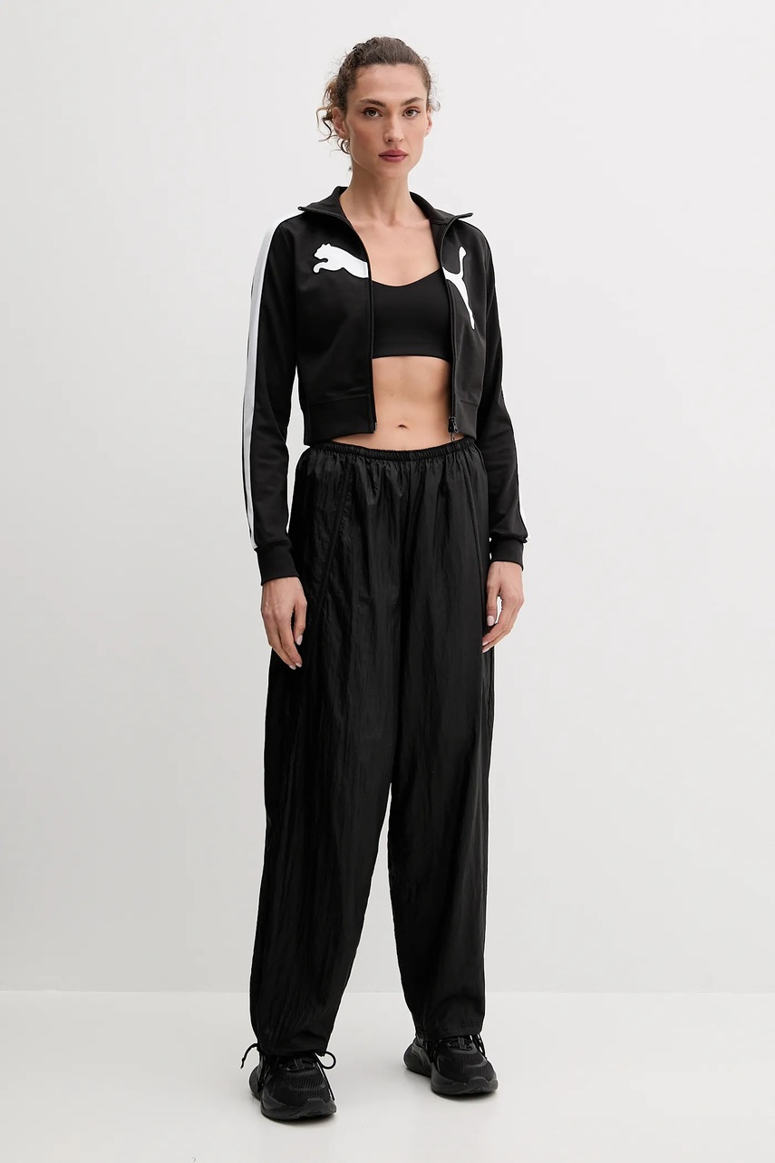 Спортивные штаны Puma цвет чёрный с принтом 632149