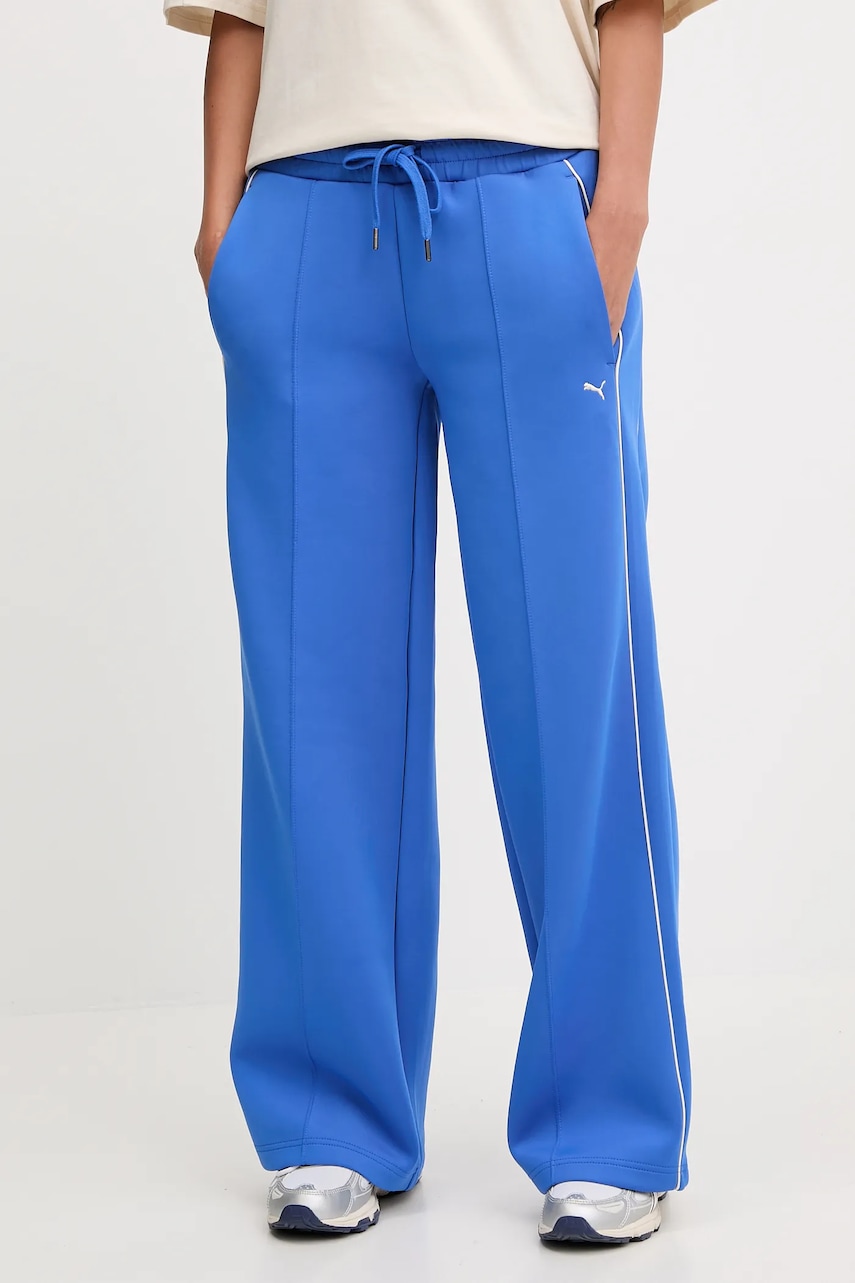 Puma pantaloni de trening din bumbac uni, 632332