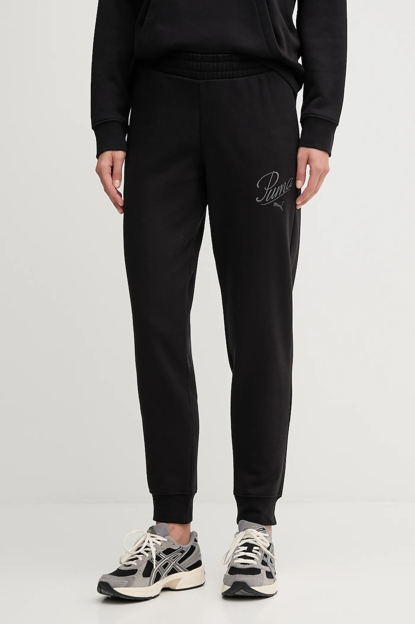 Puma pantaloni de trening culoarea negru, uni, 688074