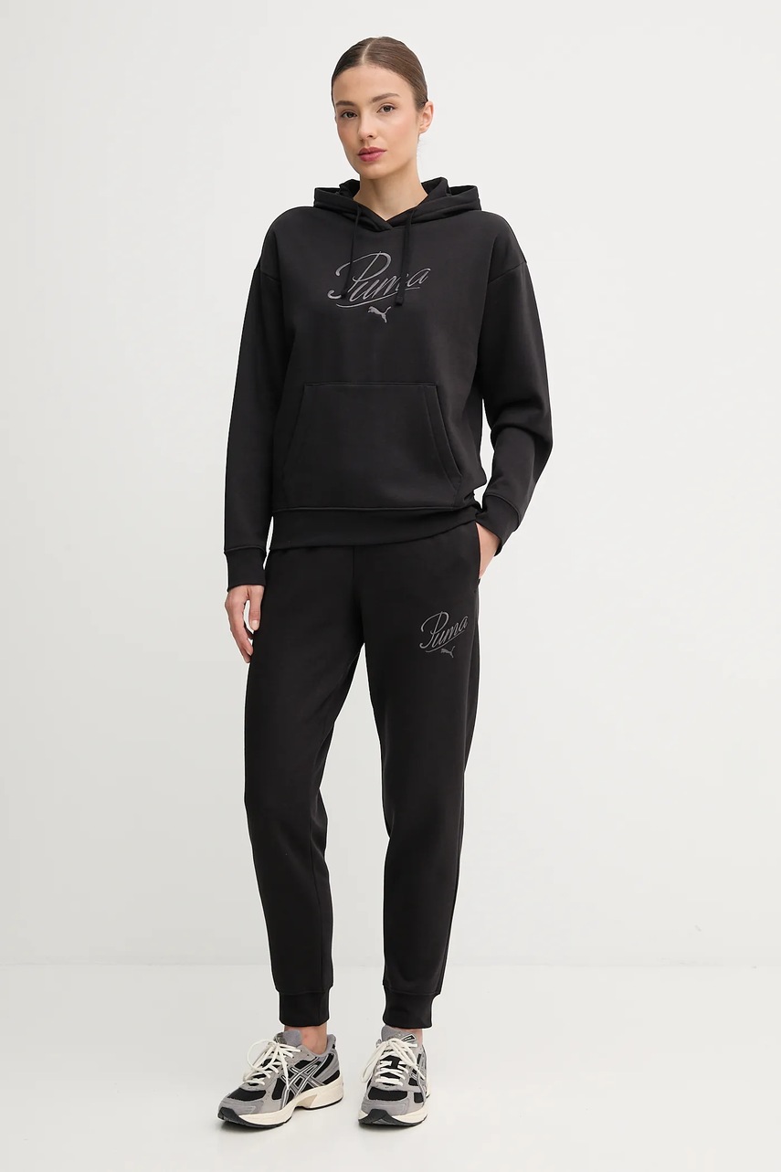 Спортивные штаны Puma цвет чёрный однотонные 688074