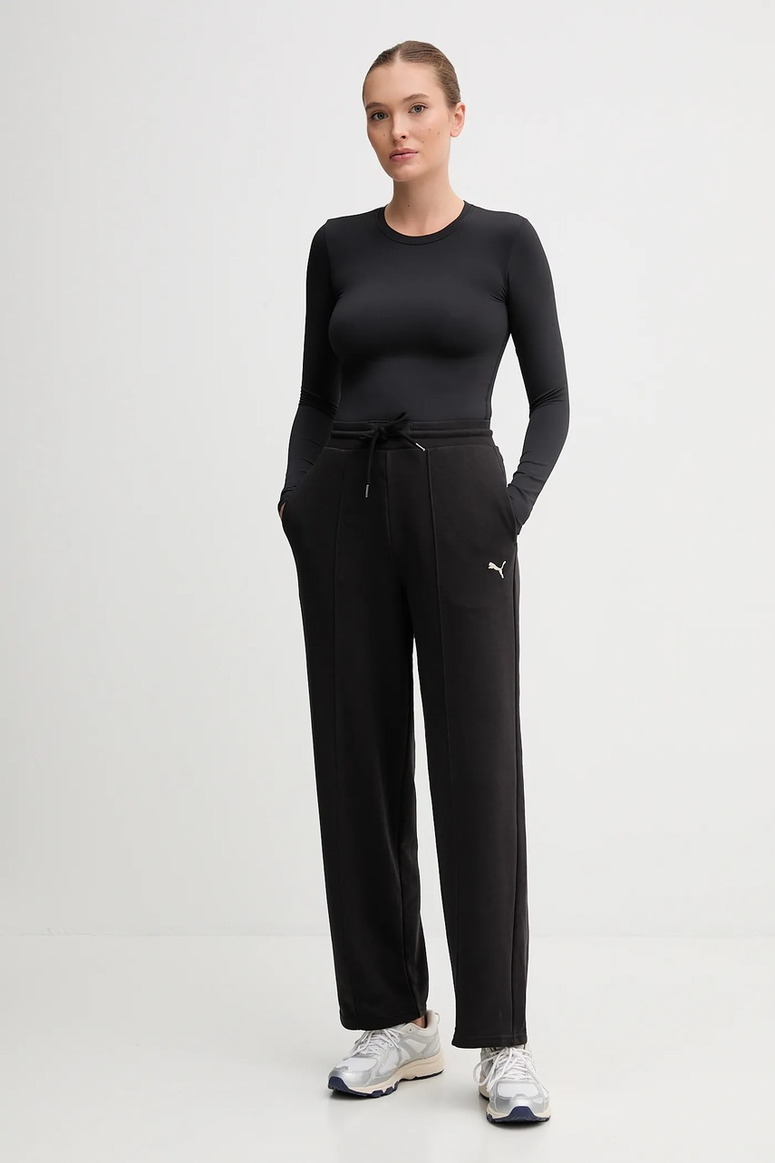 Спортивные штаны Puma цвет чёрный однотонные 688129
