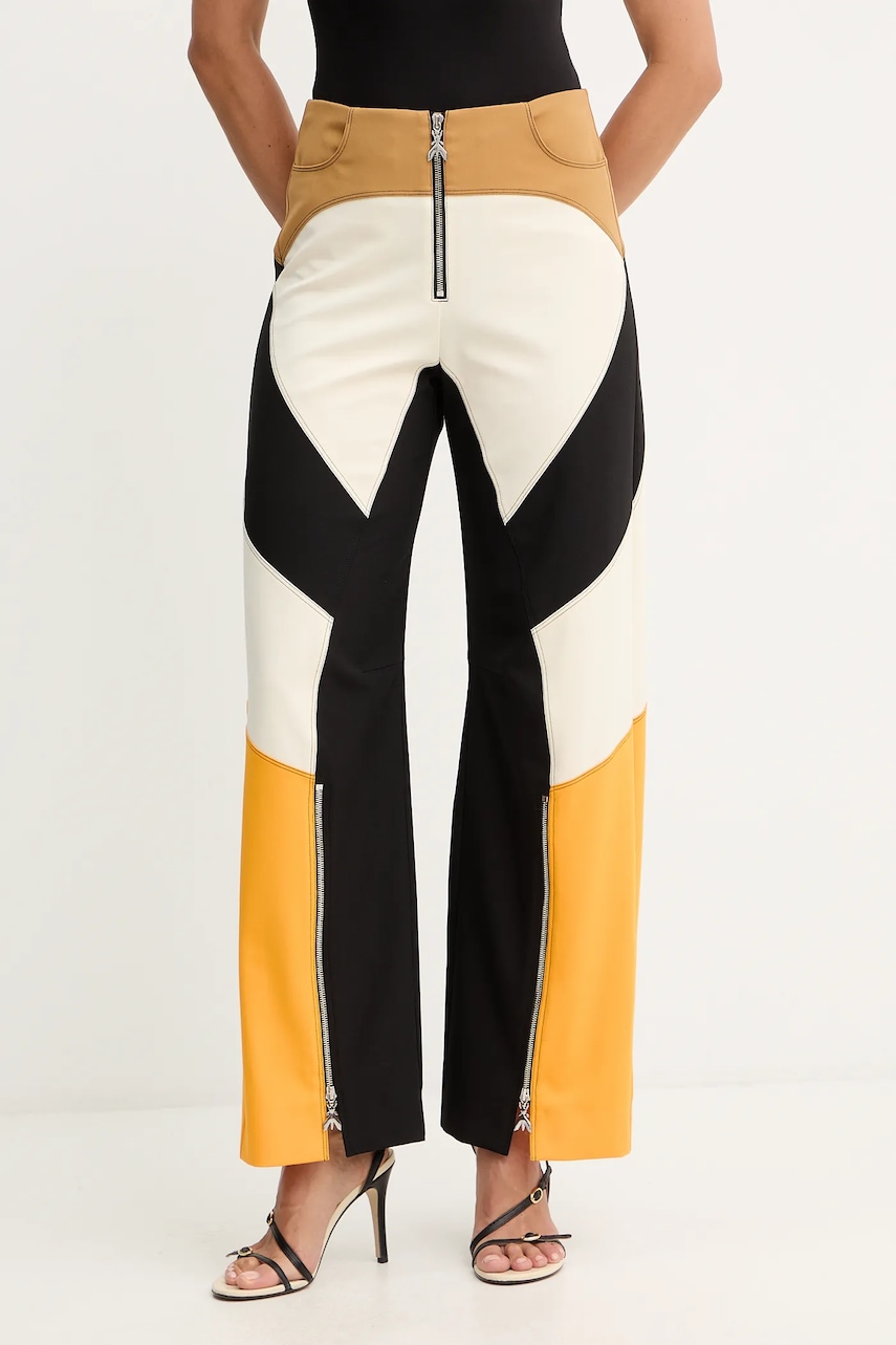 Levně Kalhoty Patrizia Pepe dámské, oranžová barva, high waist, 2P1728 A498