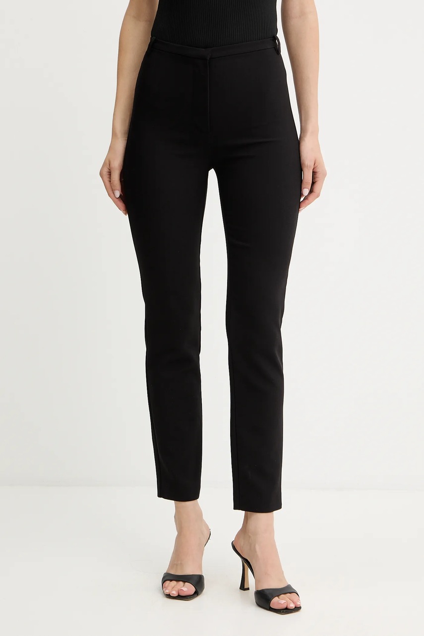 Levně Kalhoty Patrizia Pepe dámské, černá barva, high waist, 2P1731 A663
