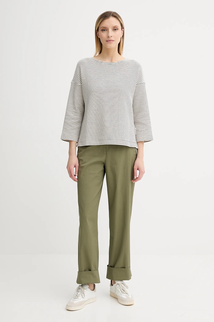 Брюки Marc OPolo цвет зелёный широкие высокая посадка 506034110243