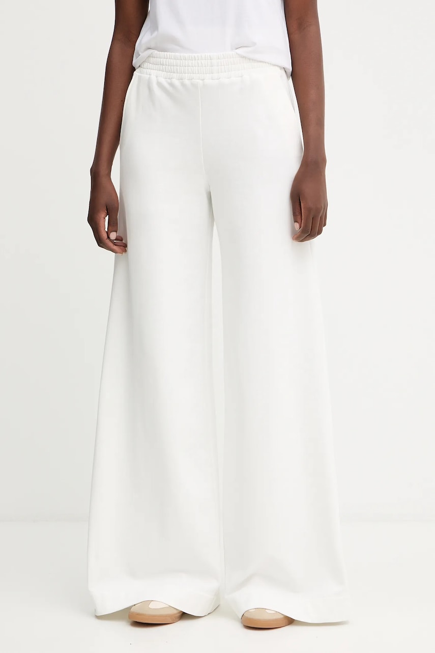 Ermanno Scervino pantaloni culoarea alb, lat, high waist, D474P607LEM