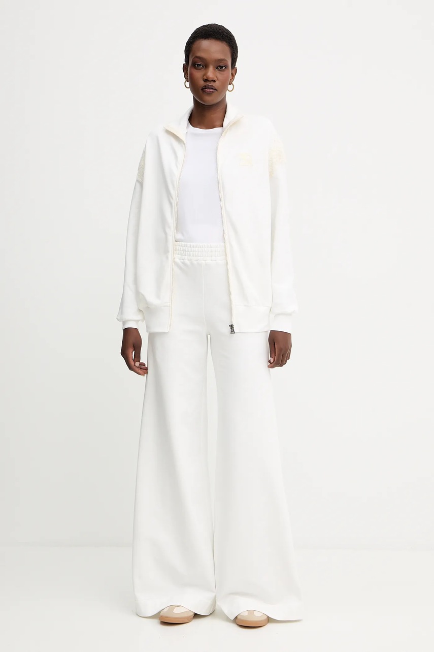 Брюки Ermanno Scervino цвет белый широкие высокая посадка D474P607LEM