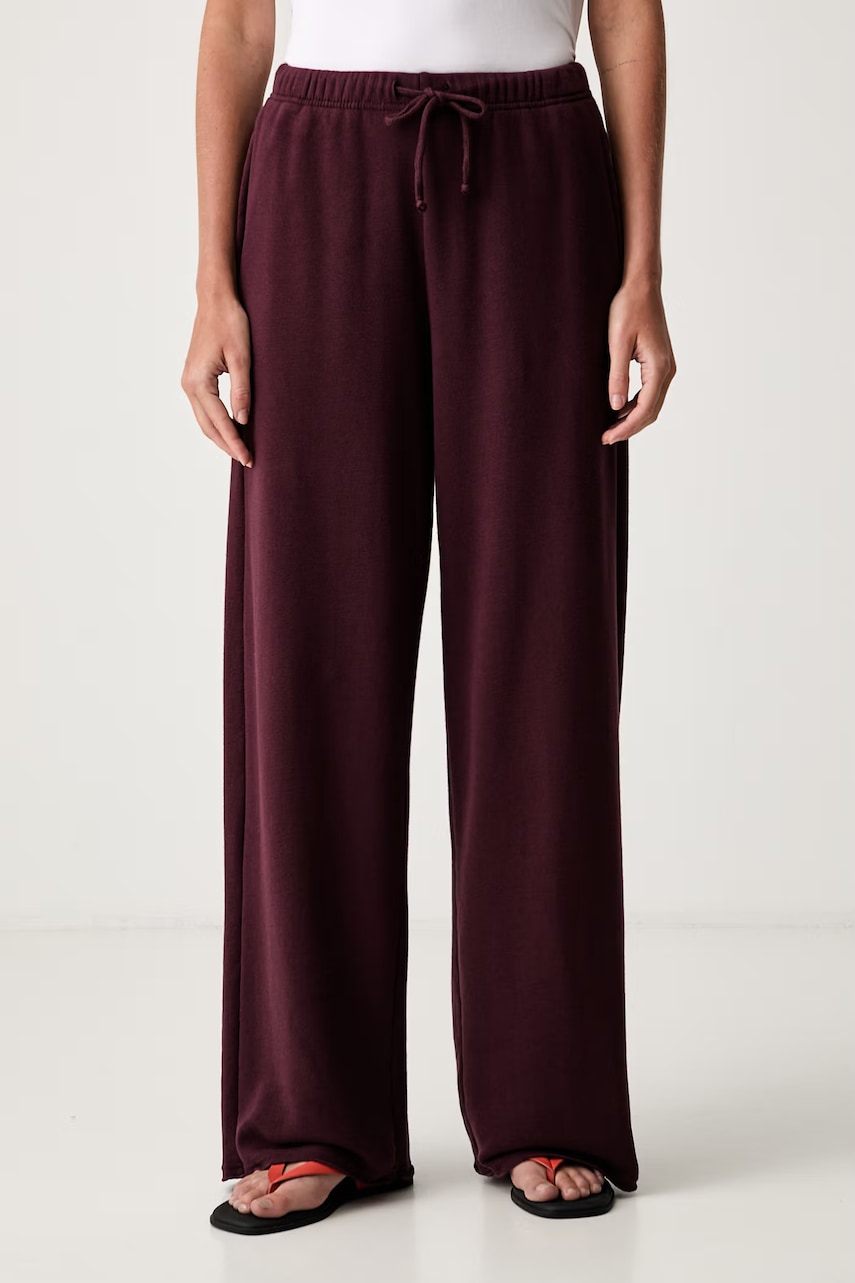 American Vintage pantaloni de trening pentru femei din bumbac cu elastan