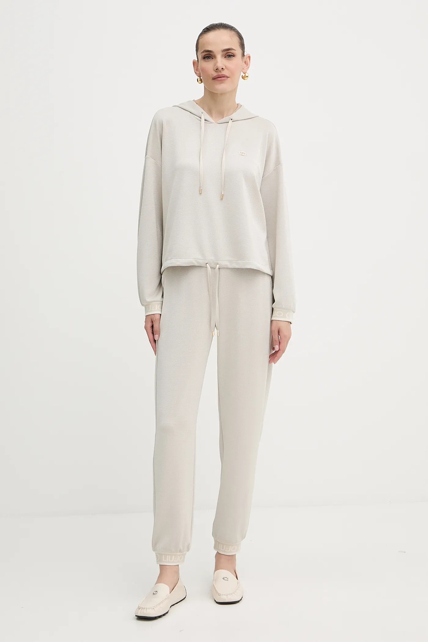 Спортивные штаны Liu Jo цвет бежевый однотонные TF5284.J4747