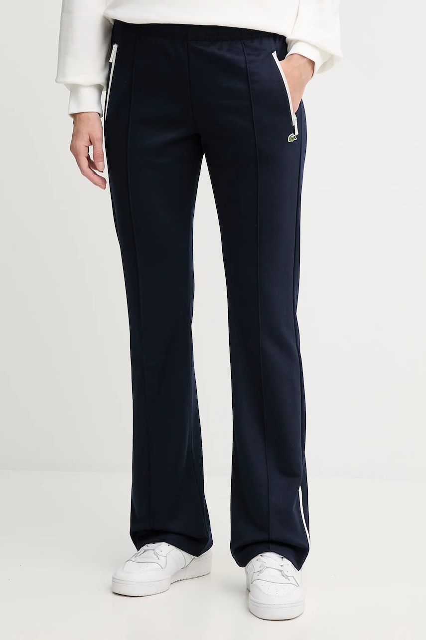 Lacoste pantaloni de trening culoarea bleumarin, uni, XF5253