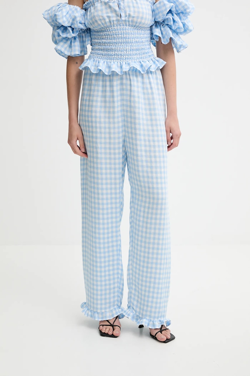 The Sleeper pantaloni din in drept, high waist, PFPT01G027R