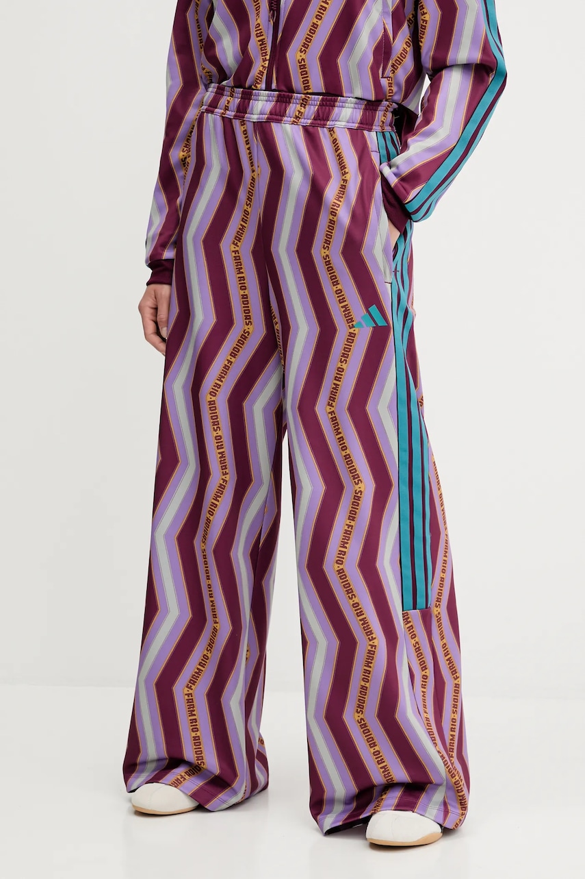 adidas pantaloni de trening x Farm Rio culoarea roșu, cu imprimeu, JL8616
