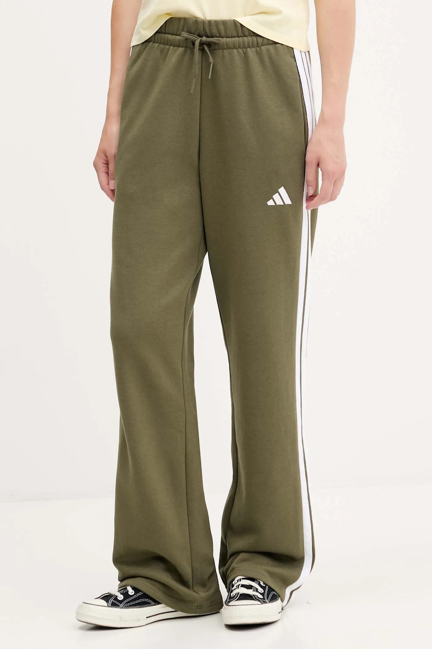 adidas pantaloni de trening culoarea verde, cu imprimeu, JX7708