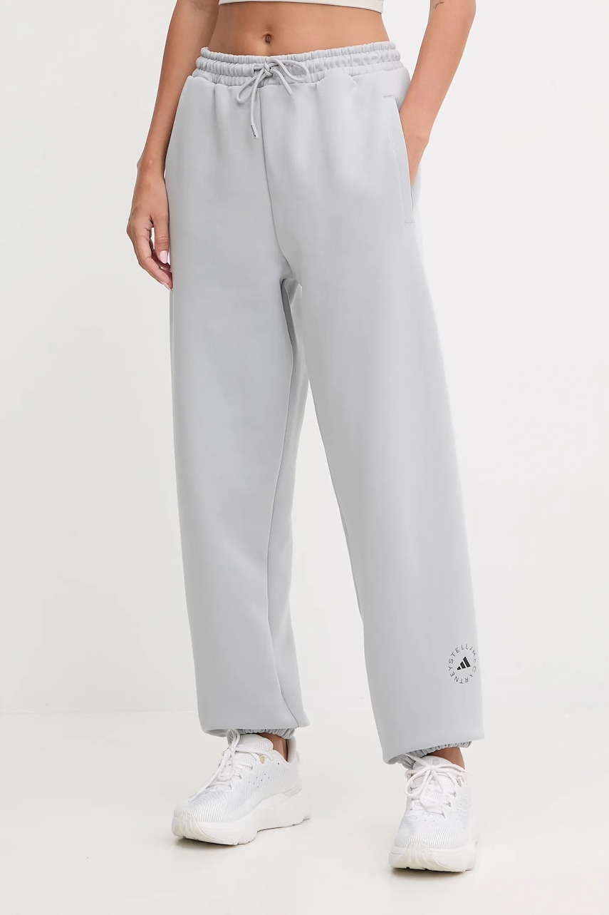 adidas by Stella McCartney pantaloni de trening culoarea gri, uni, JX6777