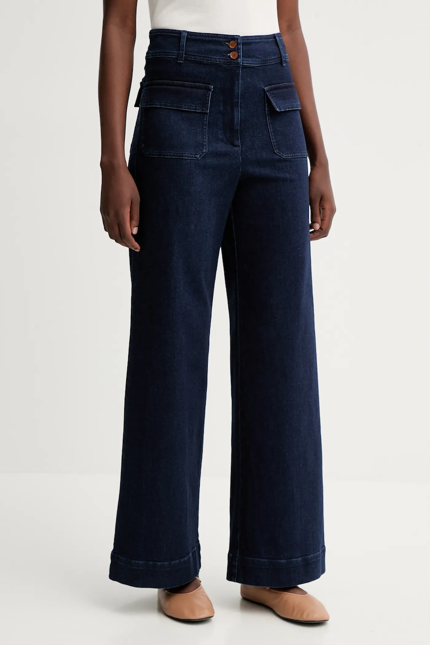 Sessun jeans culoarea bleumarin, 22507004