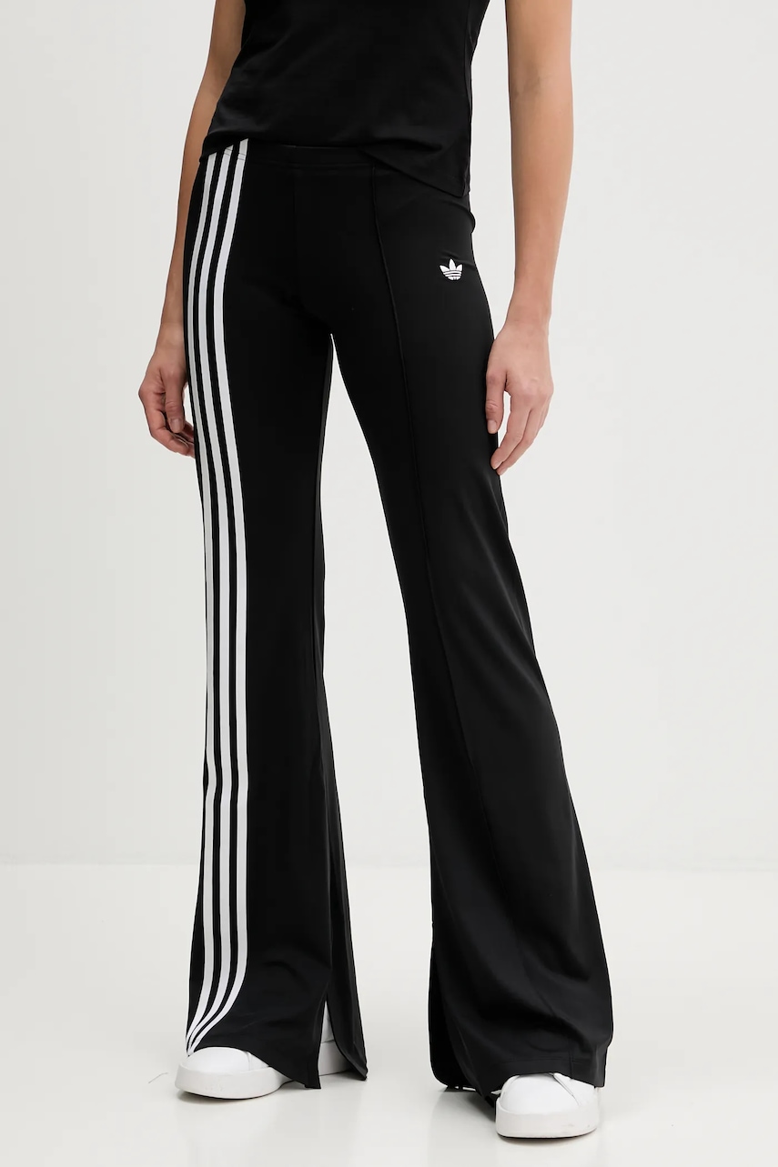 adidas Originals pantaloni de trening Ribbon Flares culoarea negru, uni, JX2697