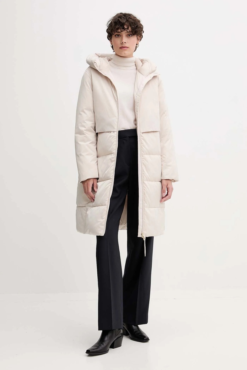 Брюки с добавлением шерсти Tommy Hilfiger цвет синий широкие высокая посадка WW0WW48352