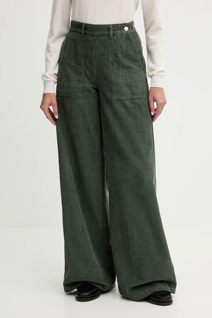 MAX&Co. pantaloni de bumbac lat, high waist, 2526136014200