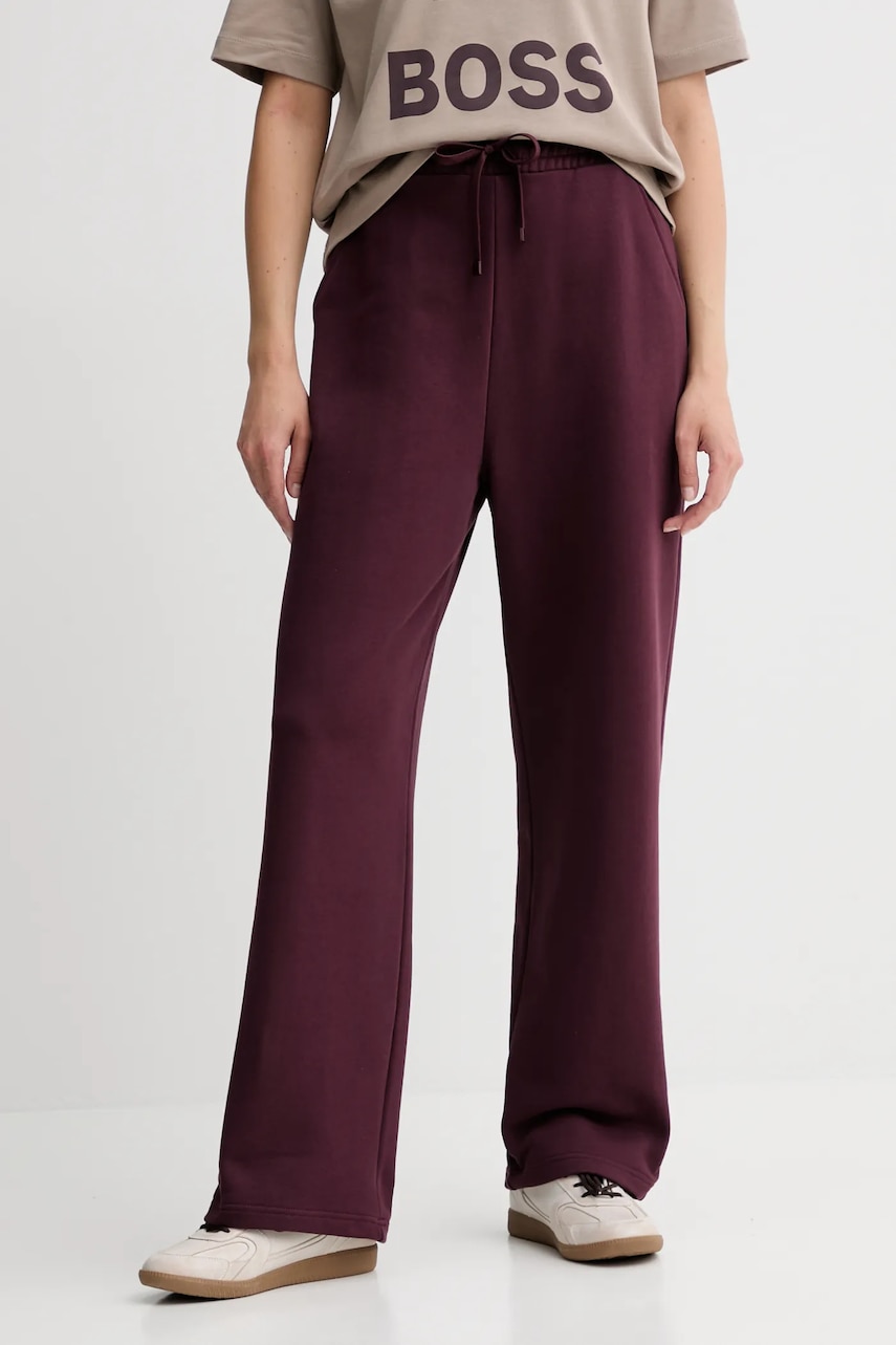 MAX&Co. pantaloni de trening din bumbac culoarea violet, uni, 2528786012200