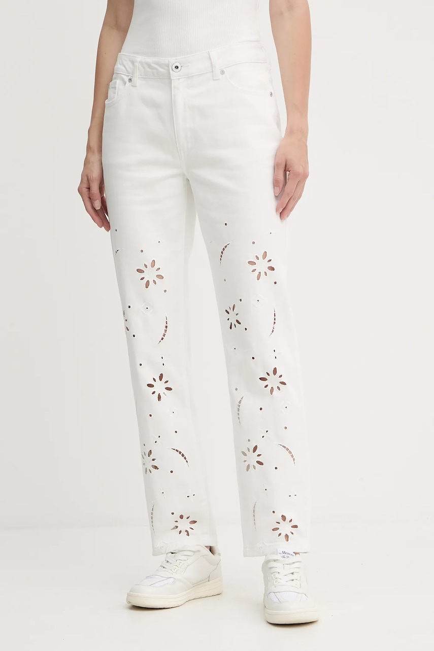Morgan blugi din bumbac medium waist, PBRAD