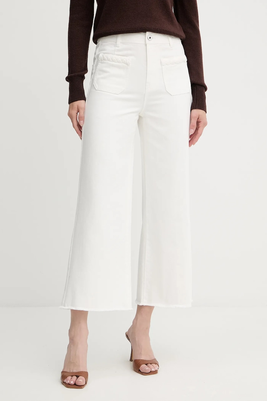 Morgan jeans culoarea alb, POPPY