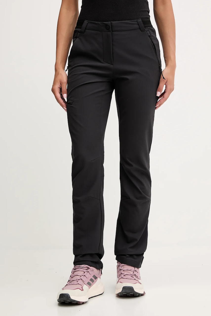 Jack Wolfskin pantaloni de exterior GEIGELSTEIN culoarea negru, 1507731