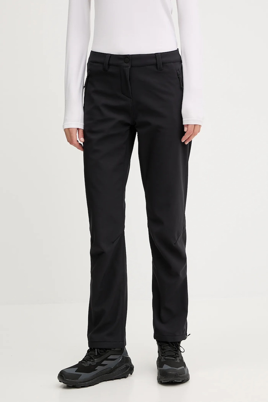 Jack Wolfskin pantaloni de exterior TREK TERRAIN culoarea negru, A65301