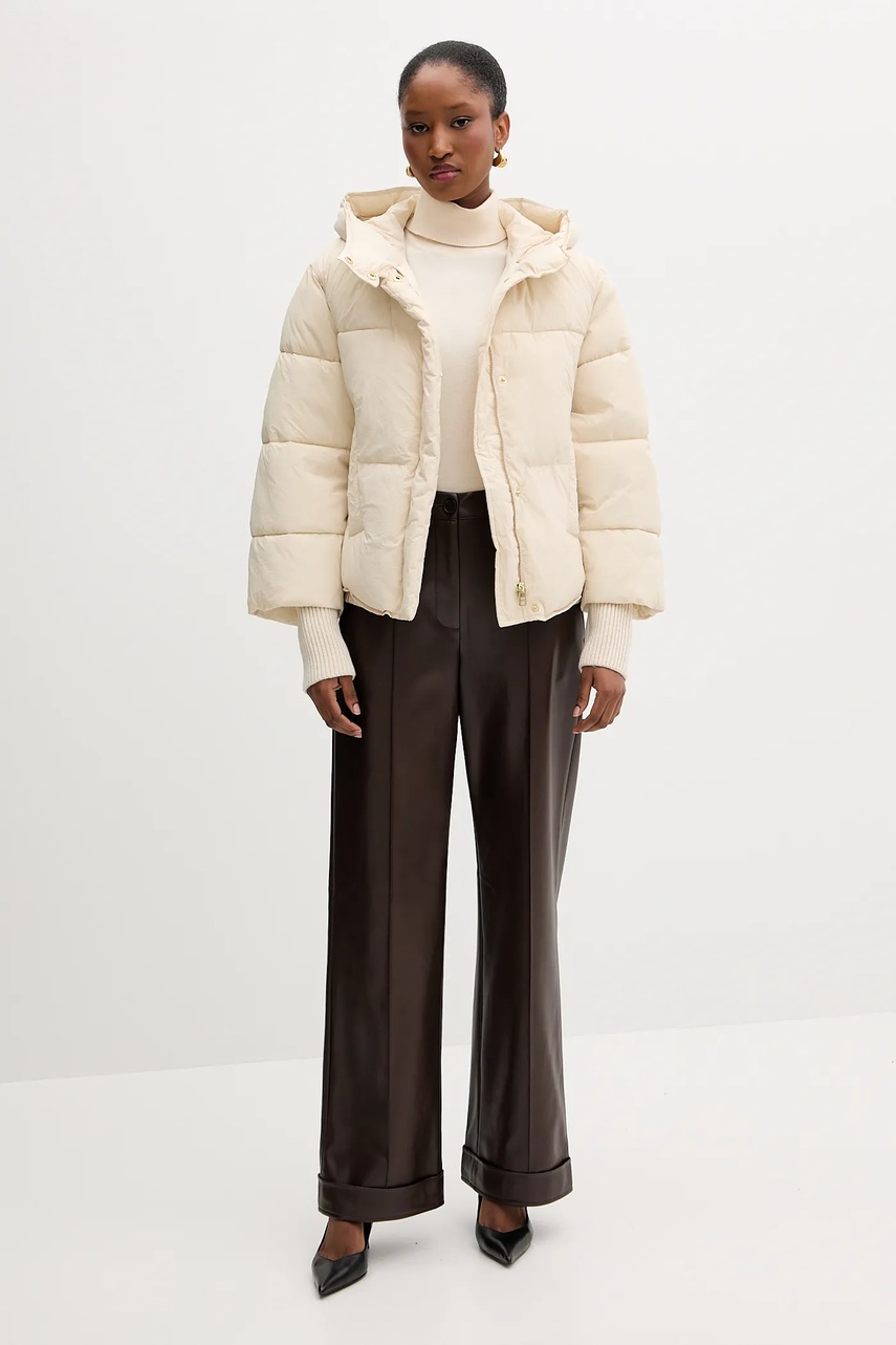 Брюки Liu Jo цвет коричневый прямые высокая посадка MF5069 E0624