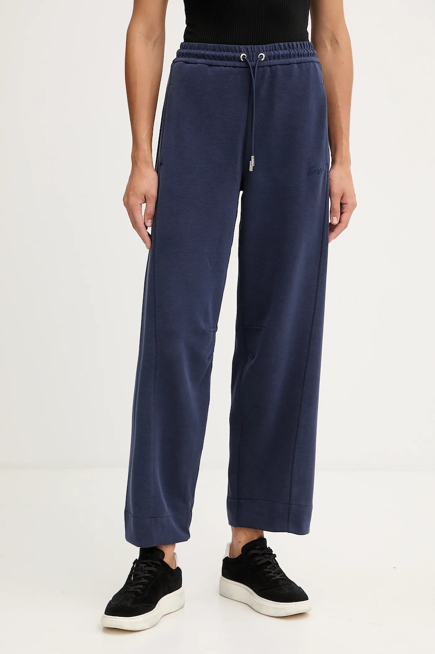 BOSS Orange pantaloni de trening culoarea bleumarin, uni, 50547800