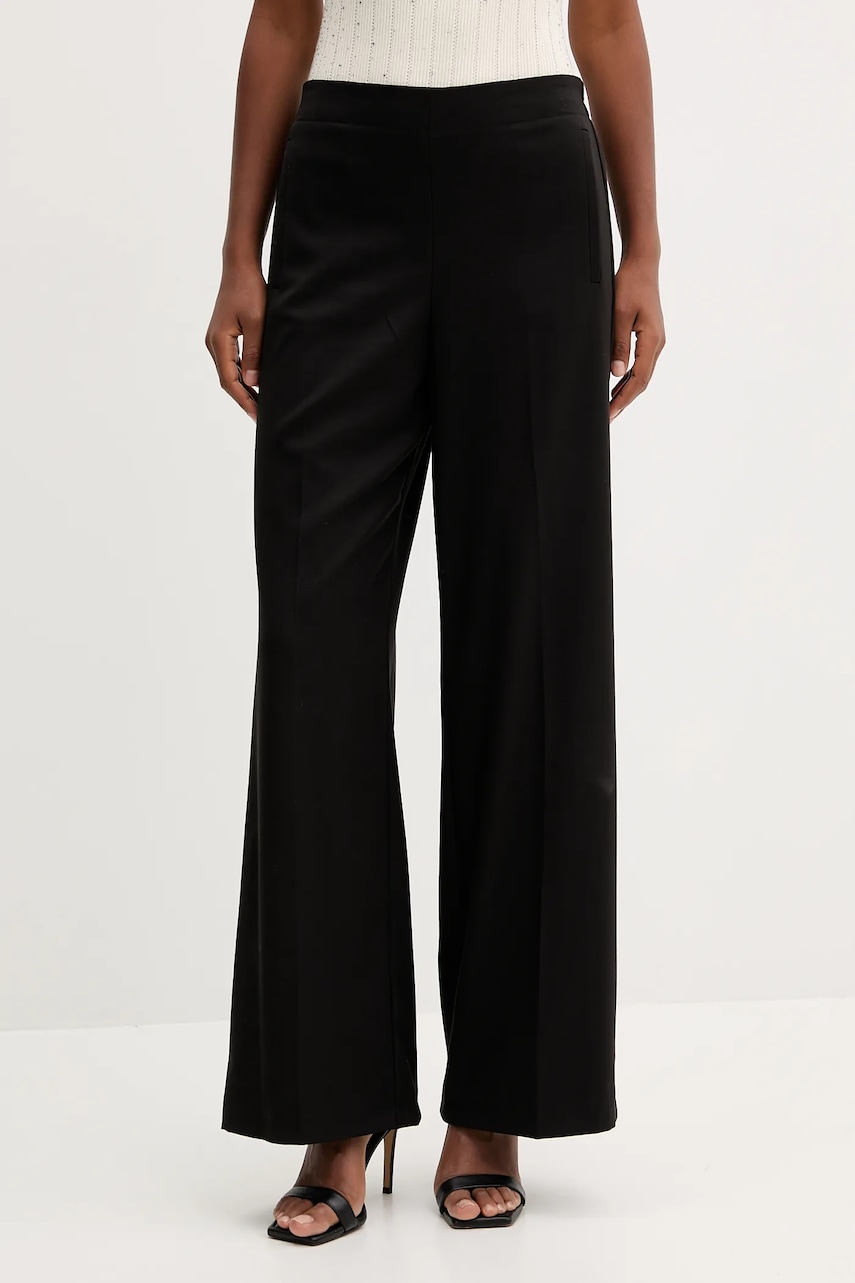 Marella pantaloni Emme by Marella culoarea negru, drept, high waist, 2525136141200