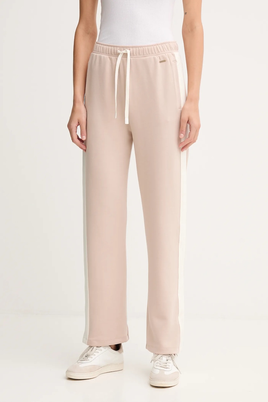 BOSS pantaloni de trening culoarea bej, uni, 50550717