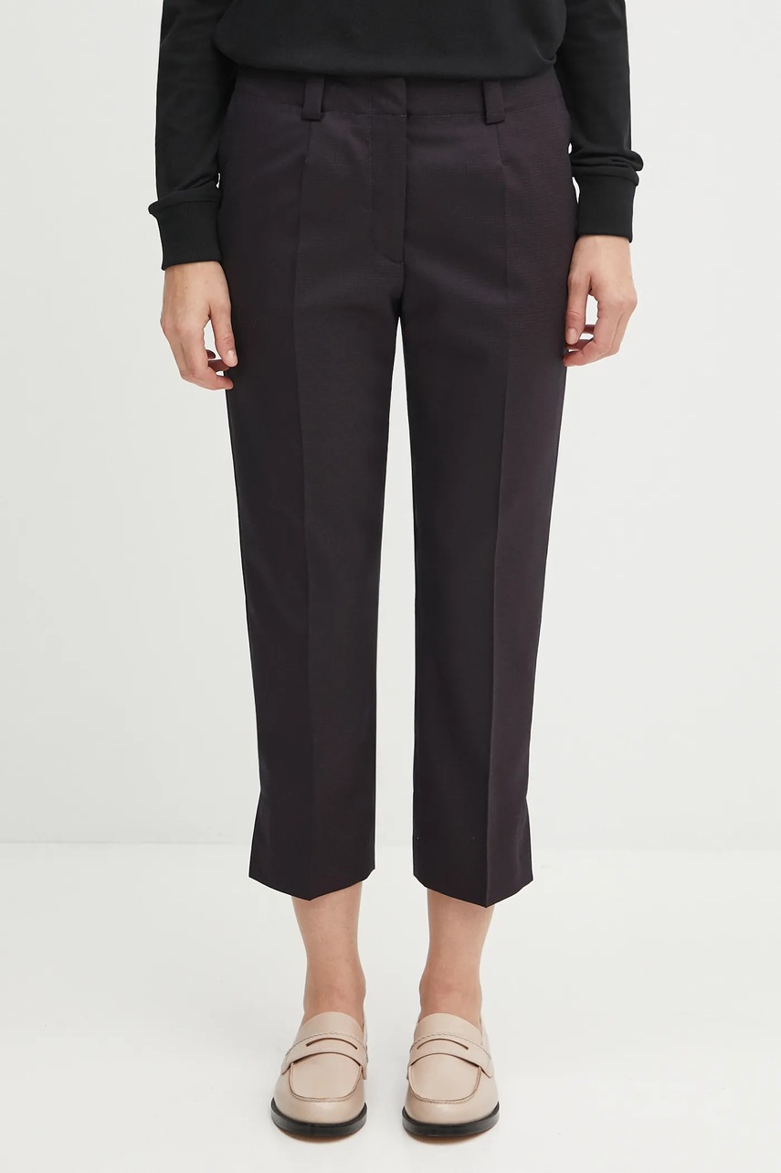 Kenzo spodnie wełniane Weave Cropped
