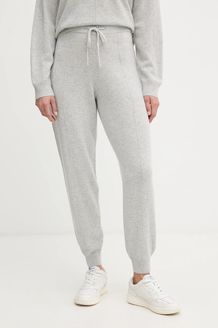 BOSS pantaloni de trening din cașmir culoarea gri, 50547858
