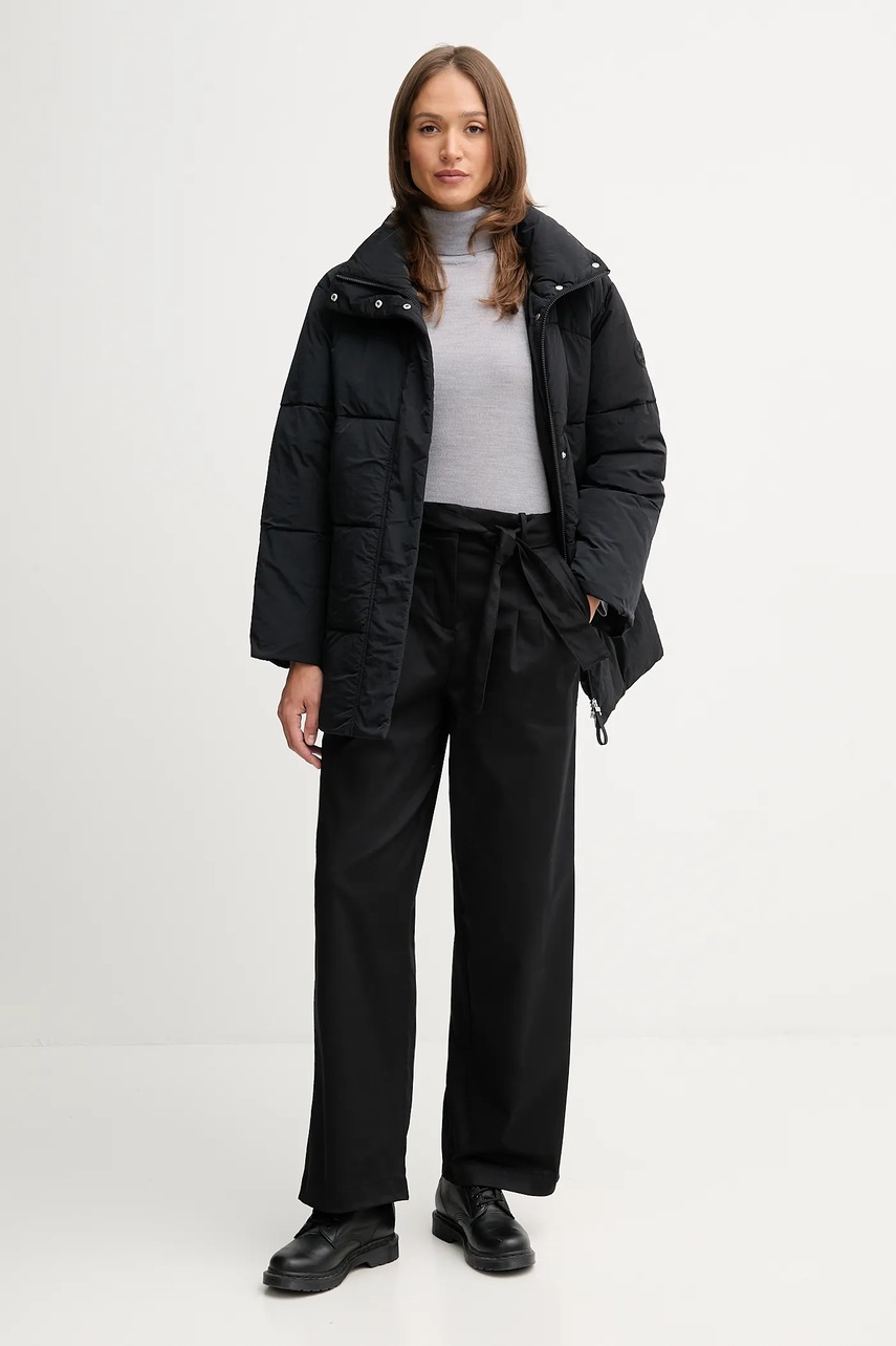 Брюки Calvin Klein Jeans цвет чёрный прямые высокая посадка LV044D639G