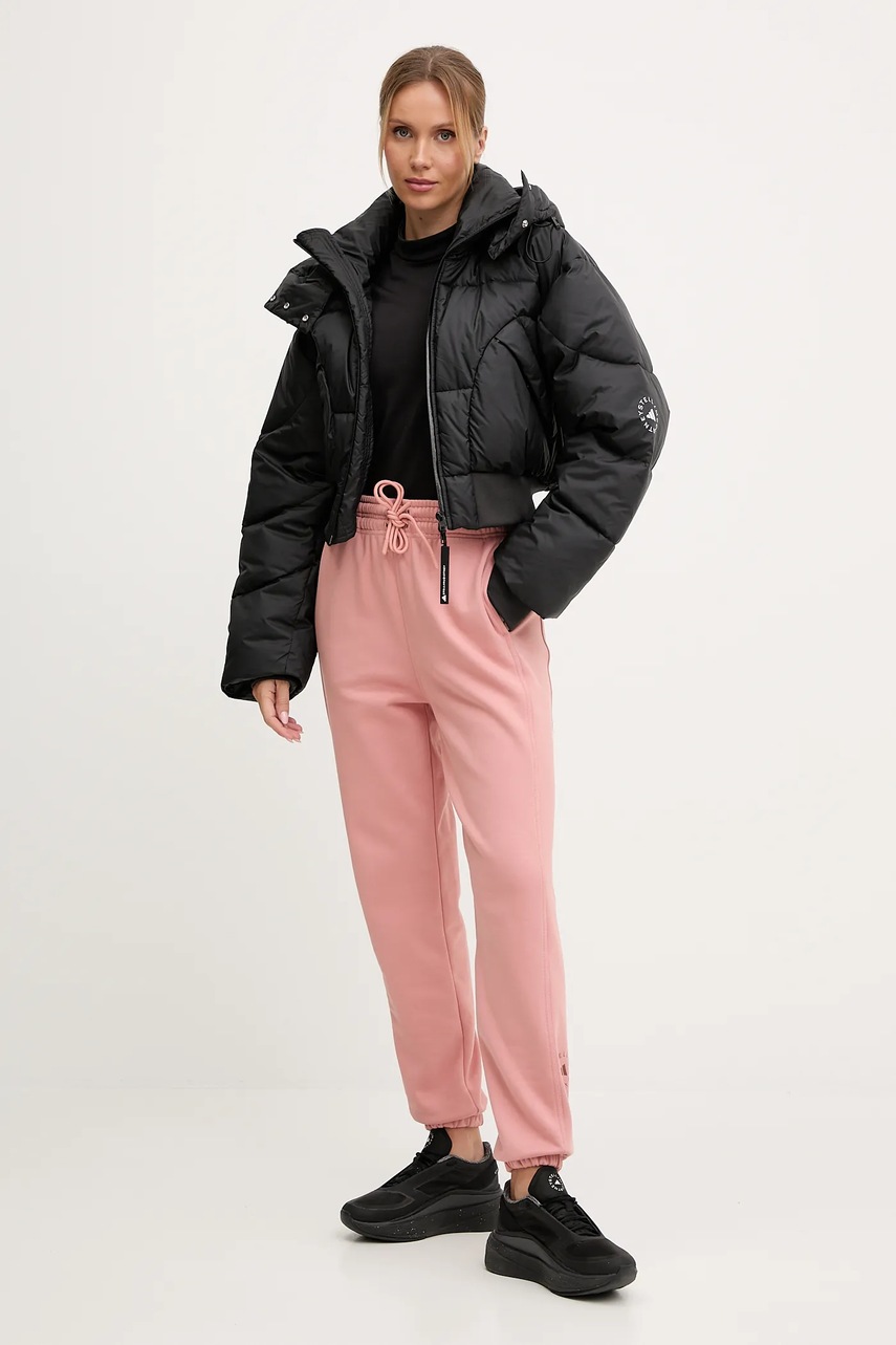 Хлопковые спортивные штаны adidas by Stella McCartney цвет оранжевый однотонные JX2717