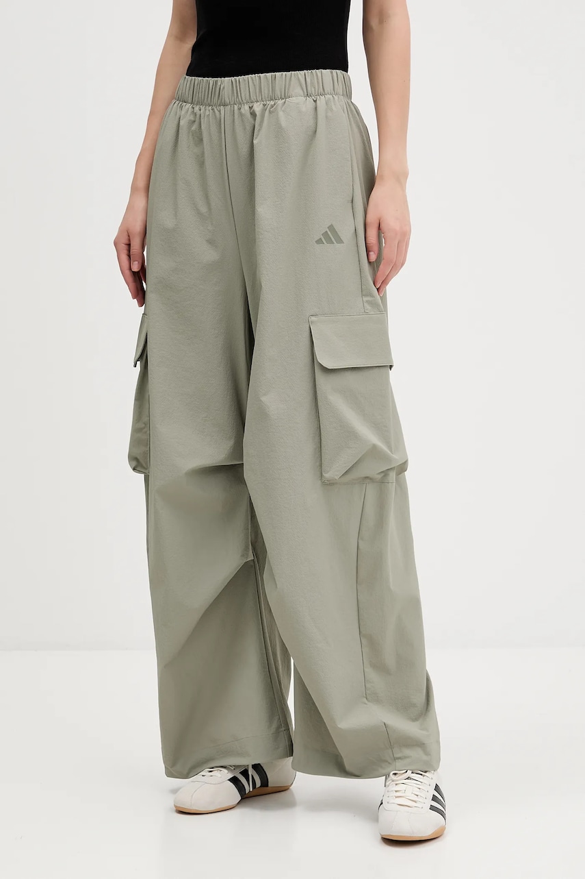 adidas pantaloni de trening CT Hero culoarea verde, uni, JV7133