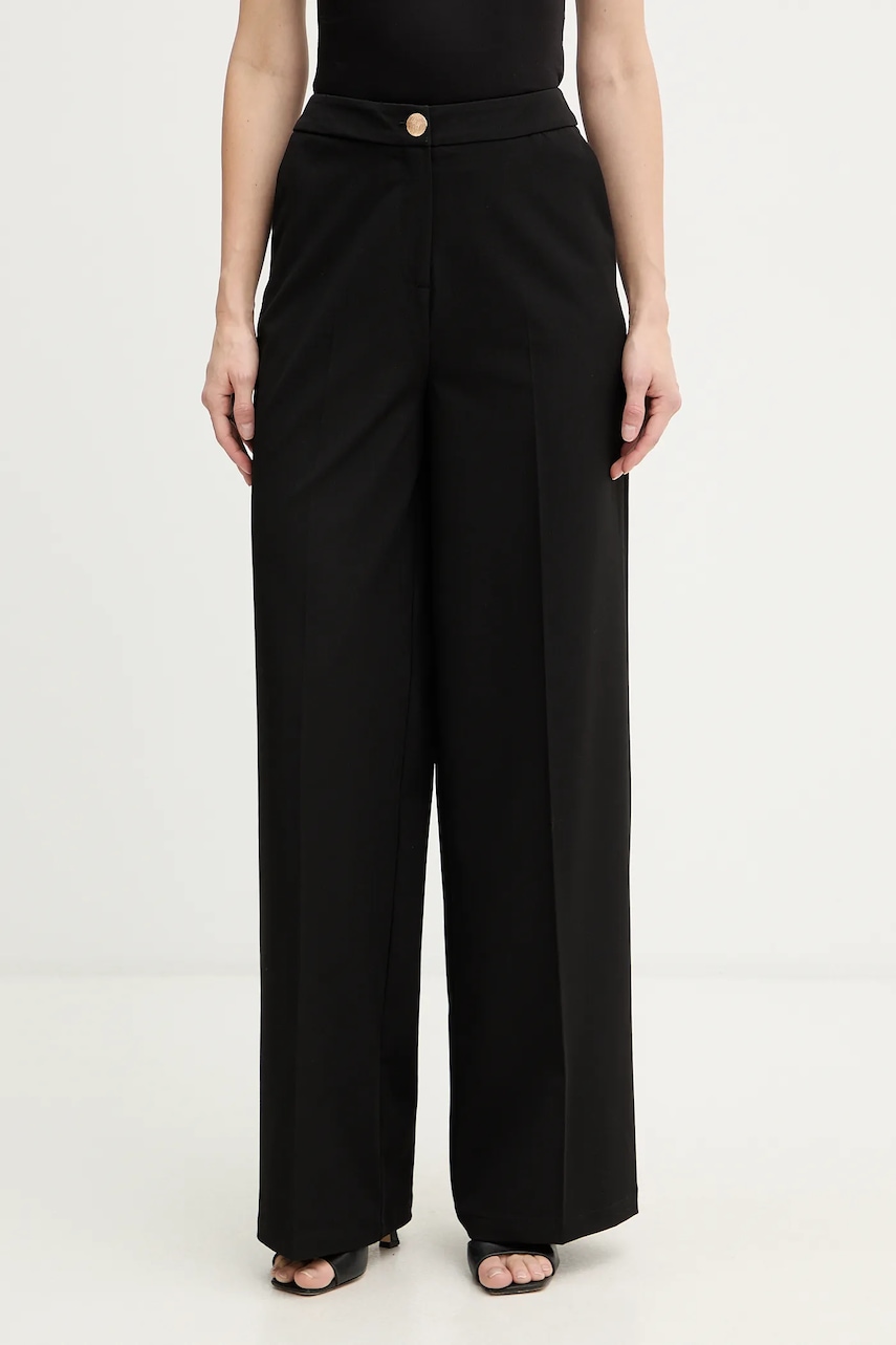 Morgan pantaloni culoarea negru, drept, high waist, PIE.F