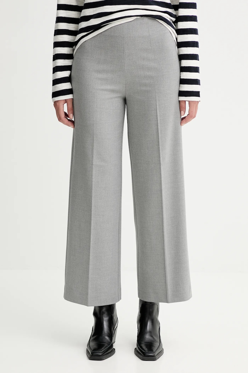 Marc O'Polo pantaloni culoarea gri, lat, high waist, M08015710423