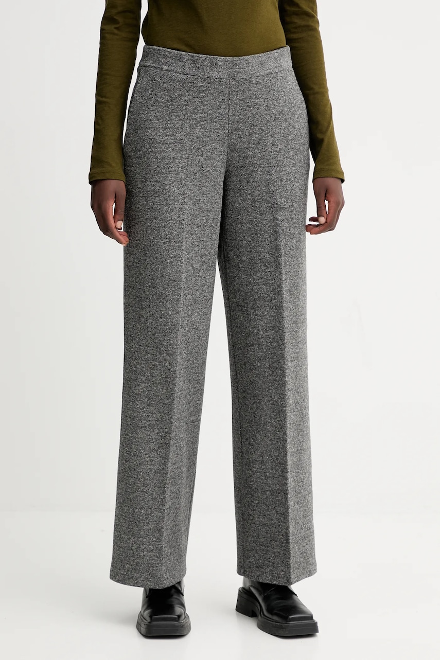 Marc O'Polo pantaloni culoarea gri, drept, high waist, M09304419053