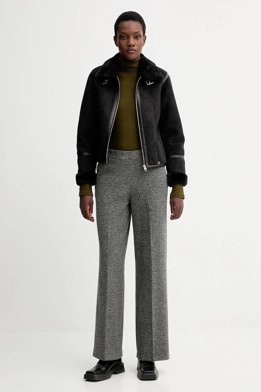 Брюки Marc OPolo цвет серый прямые высокая посадка M09304419053