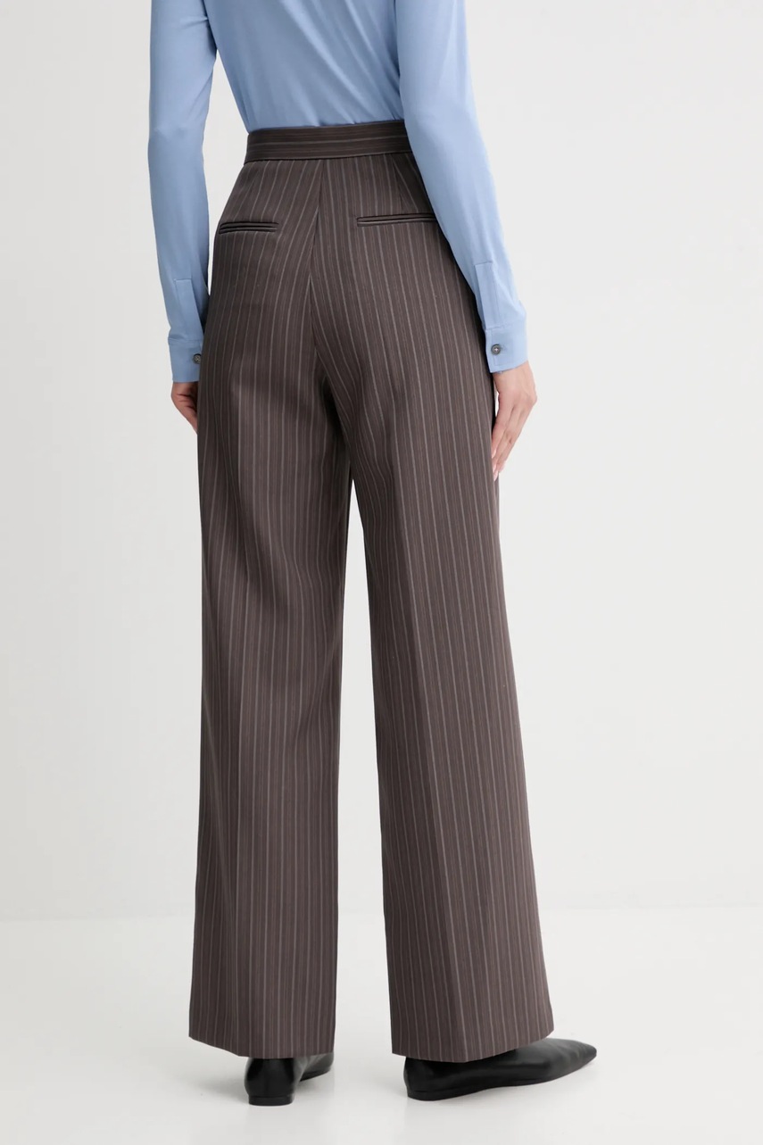 Παντελόνι με μαλλί ISABELLE BLANCHE χρώμα: καφέ, IS25FW-P044-T003 φωτογραφία