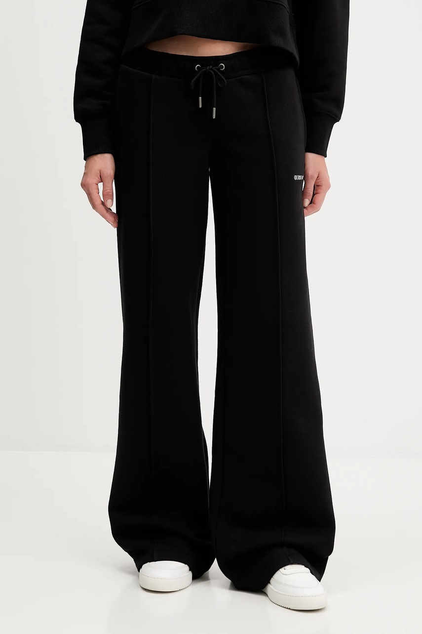 Levně Tepláky Guess Jeans dámské, černá barva, W5BB04 KC811