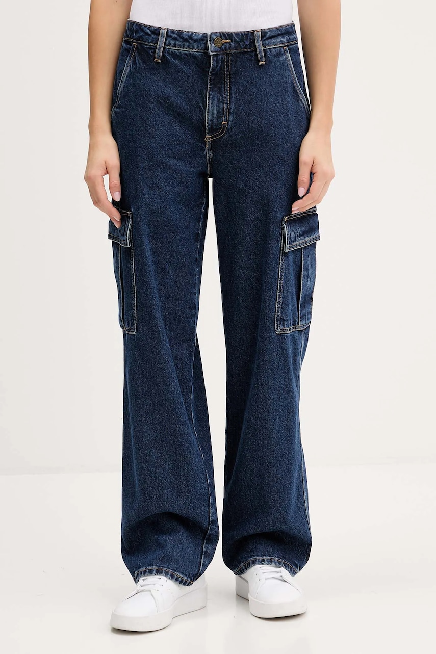 Levně Džíny Guess Jeans dámské, high waist, W5RA1R D5M41