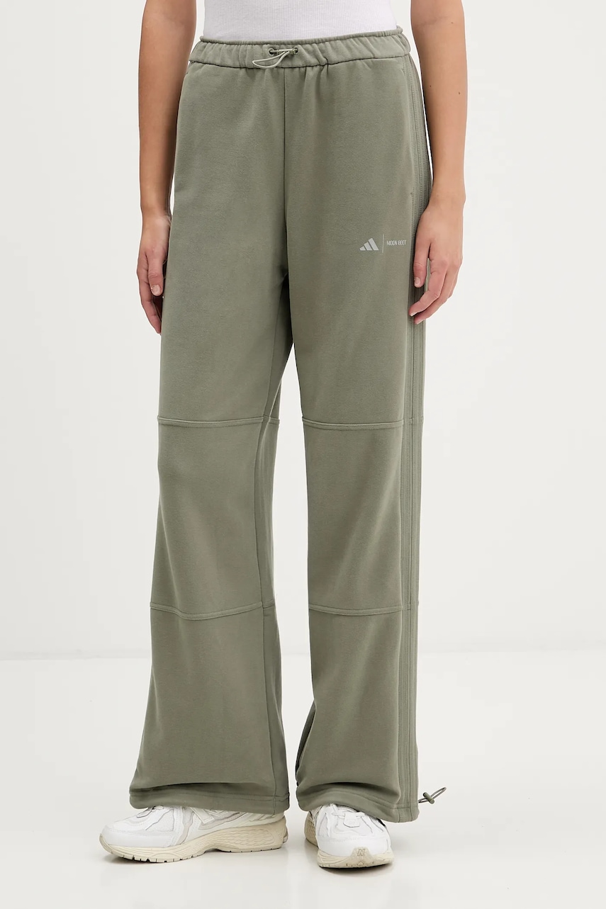 adidas pantaloni de trening din bumbac adidas x Moon Boot culoarea verde, uni, JM1099