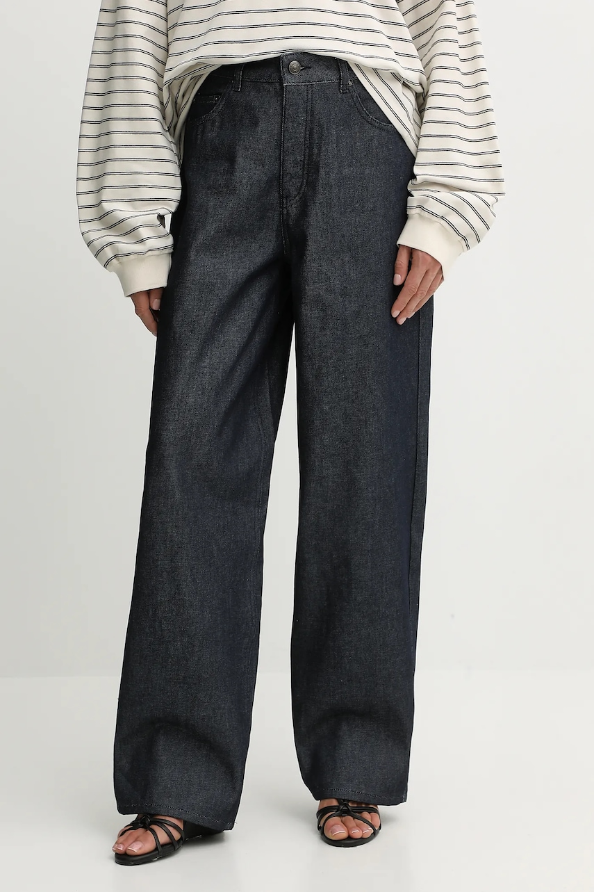 Rotate jeans culoarea bleumarin, 115193D03