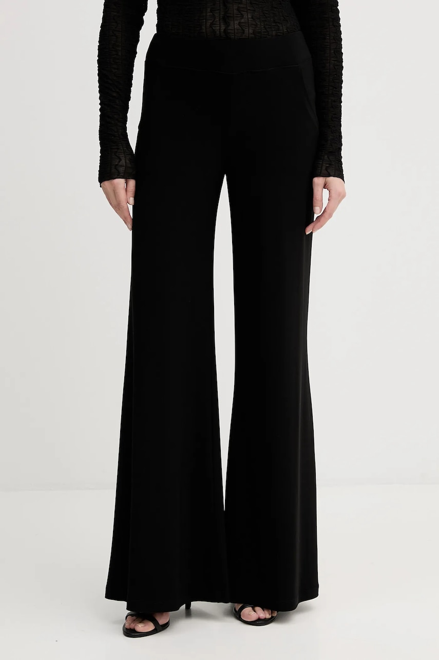 Joseph Ribkoff pantaloni culoarea negru, lat, high waist, 161096F25