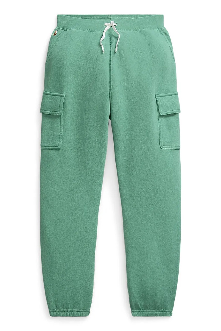 Levně Dětské tepláky Polo Ralph Lauren zelená barva, 313970991001