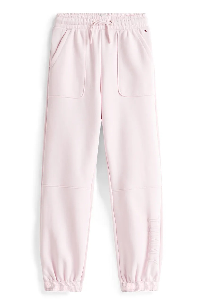 Детские спортивные штаны Tommy Hilfiger цвет розовый однотонные KG0KG08674