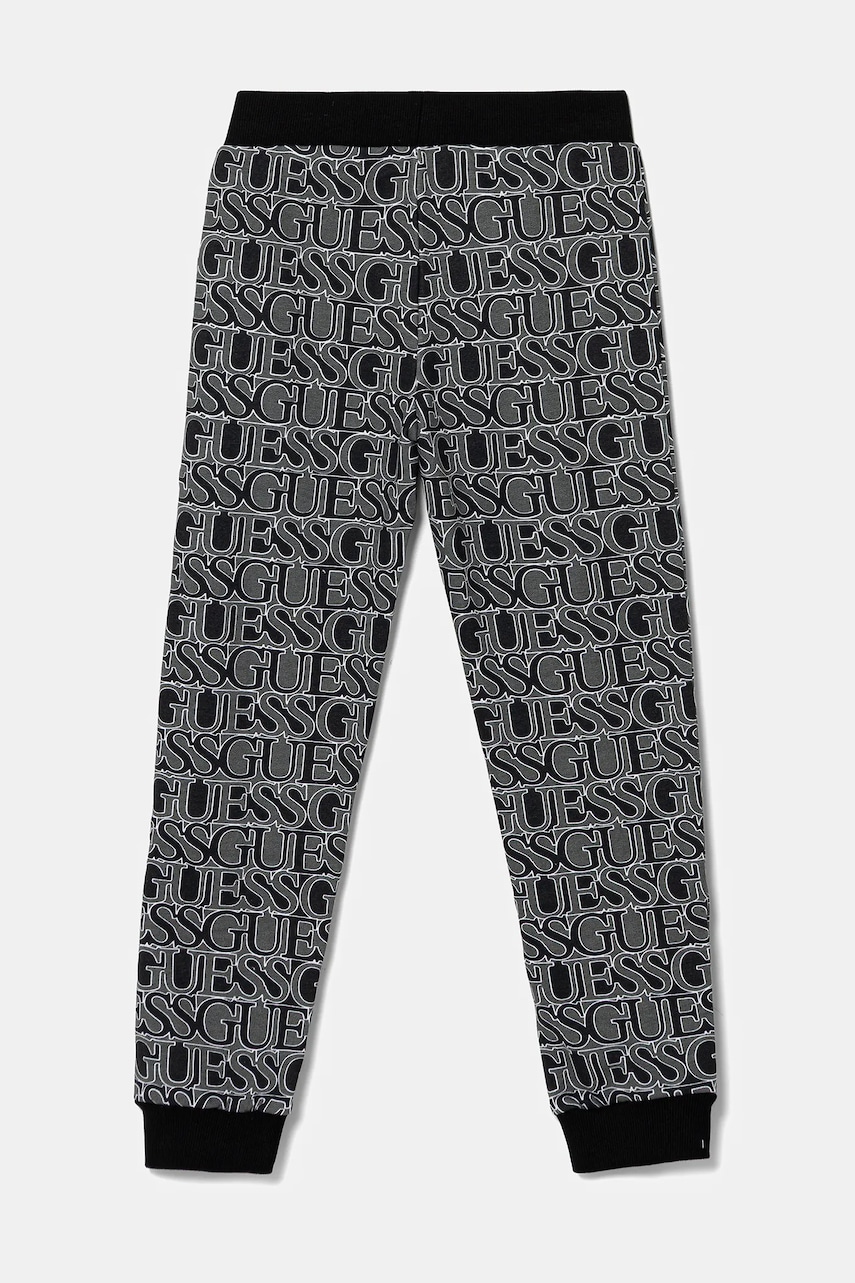 Levně Dětské bavlněné tepláky Guess černá barva, J5YQ13 KAD74
