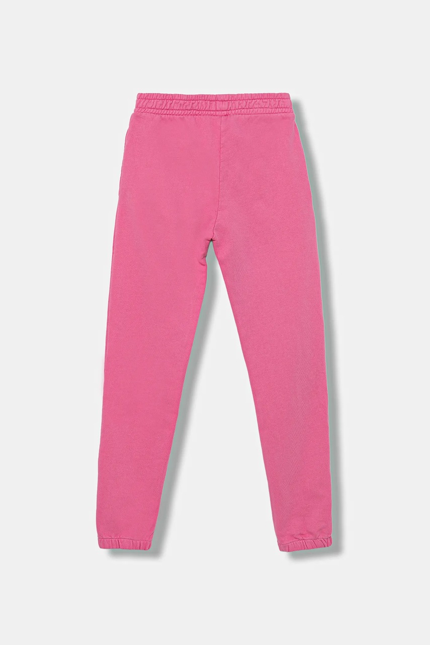 Детские хлопковые штаны Guess цвет розовый однотонные J5YQ18 KAV34