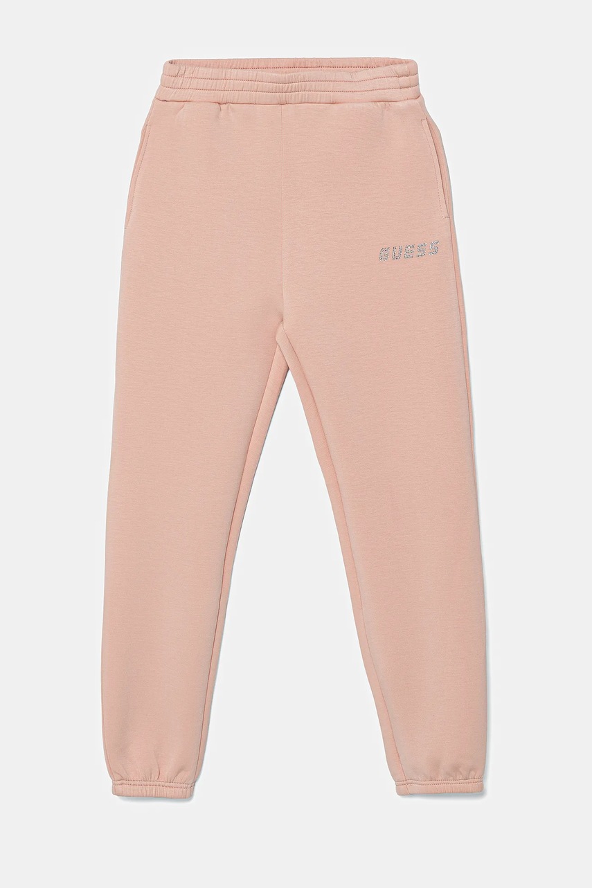 Levně Dětské tepláky Guess růžová barva, J5YQ27 K7UW2